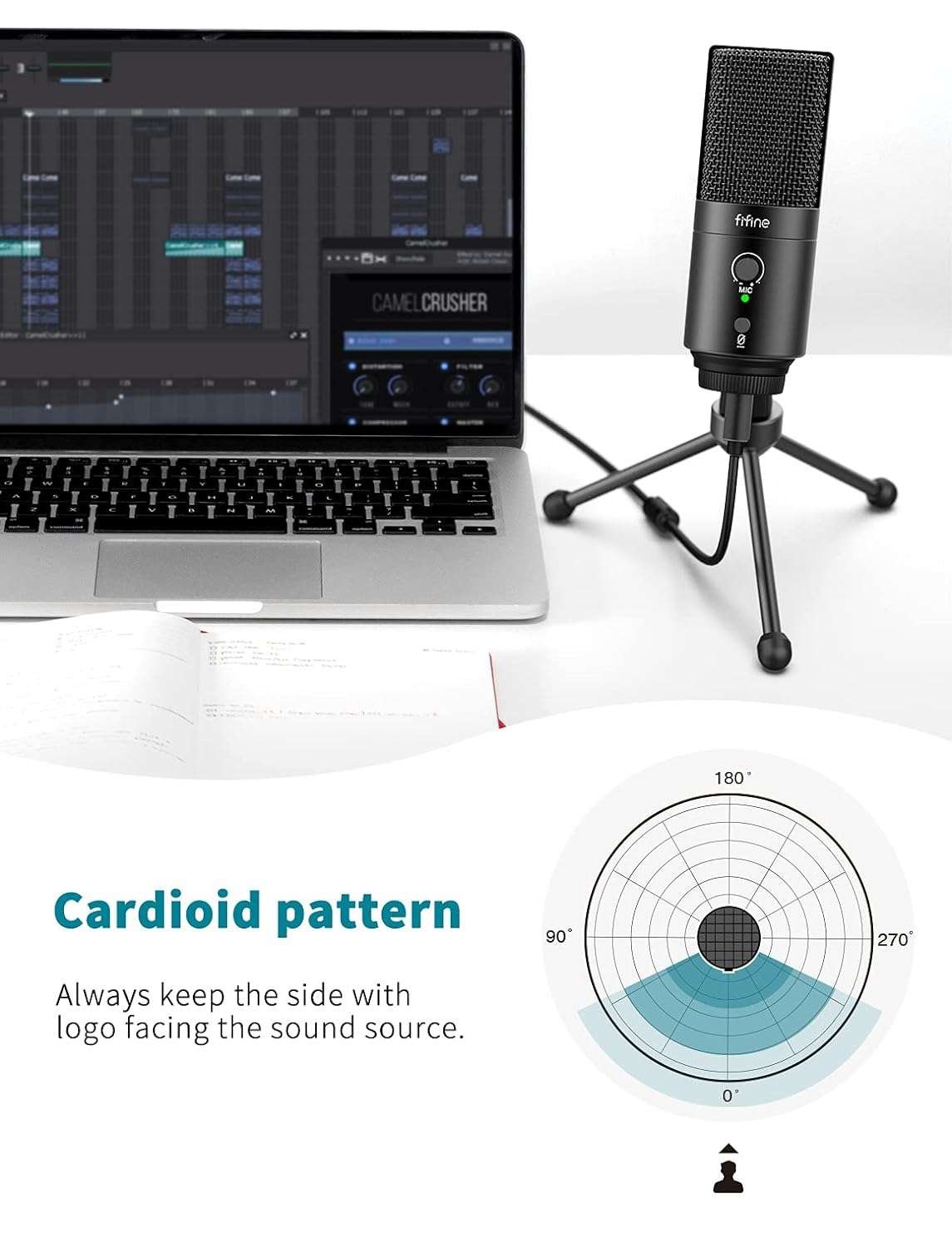 FIFINE K683A Unidirectional USB Desktop PC Microphone FIFINE K683A Unidirectional USB Desktop PC Microphone