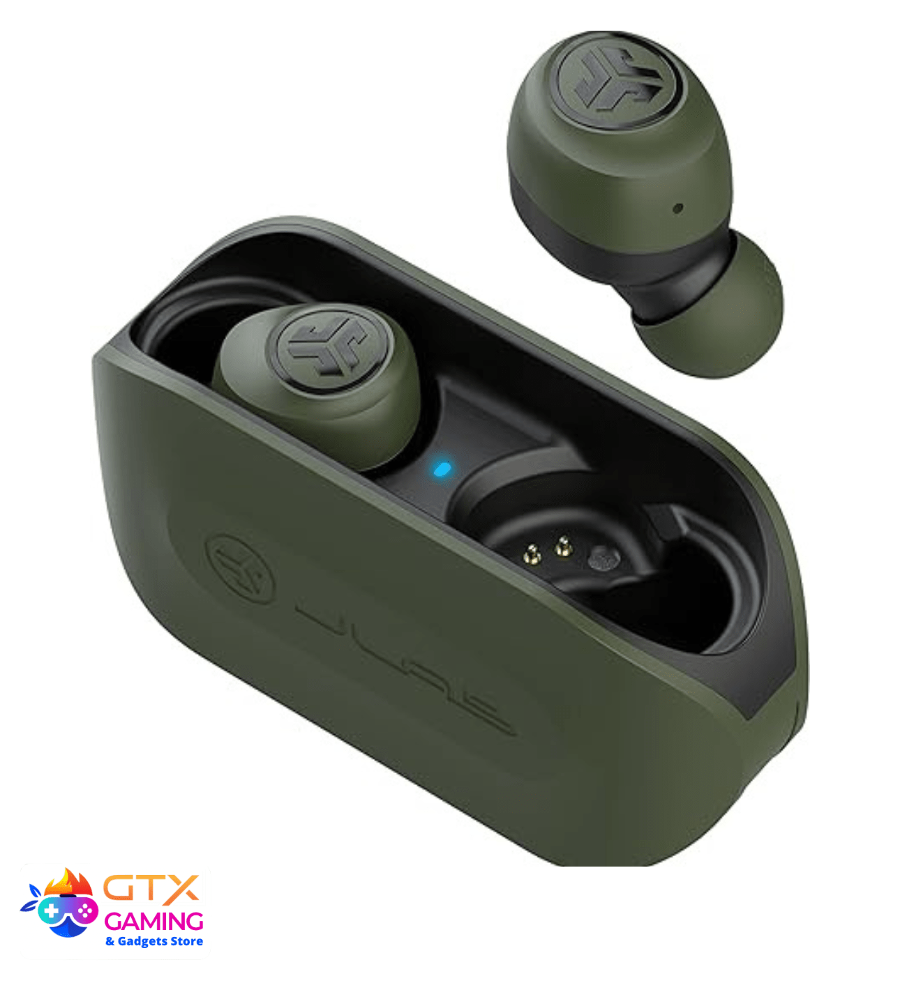 JLab Go Air True Wireless Bluetooth Earbuds + Charging Case (Green)