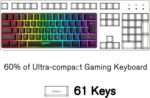 KUIYN V700 60% RGB Streamer Wired Gaming Keyboard