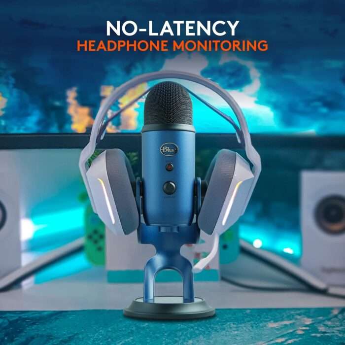 Logitech for Creators Blue Yeti USB Microphone for Gaming, Streaming, Podcasting, Twitch, YouTube, Discord, Recording for PC and Mac, 4 Polar Patterns, Studio Quality Sound, Plug & Play-Midnight Blue