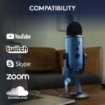 Logitech for Creators Blue Yeti USB Microphone for Gaming, Streaming, Podcasting, Twitch, YouTube, Discord, Recording for PC and Mac, 4 Polar Patterns, Studio Quality Sound, Plug & Play-Midnight Blue