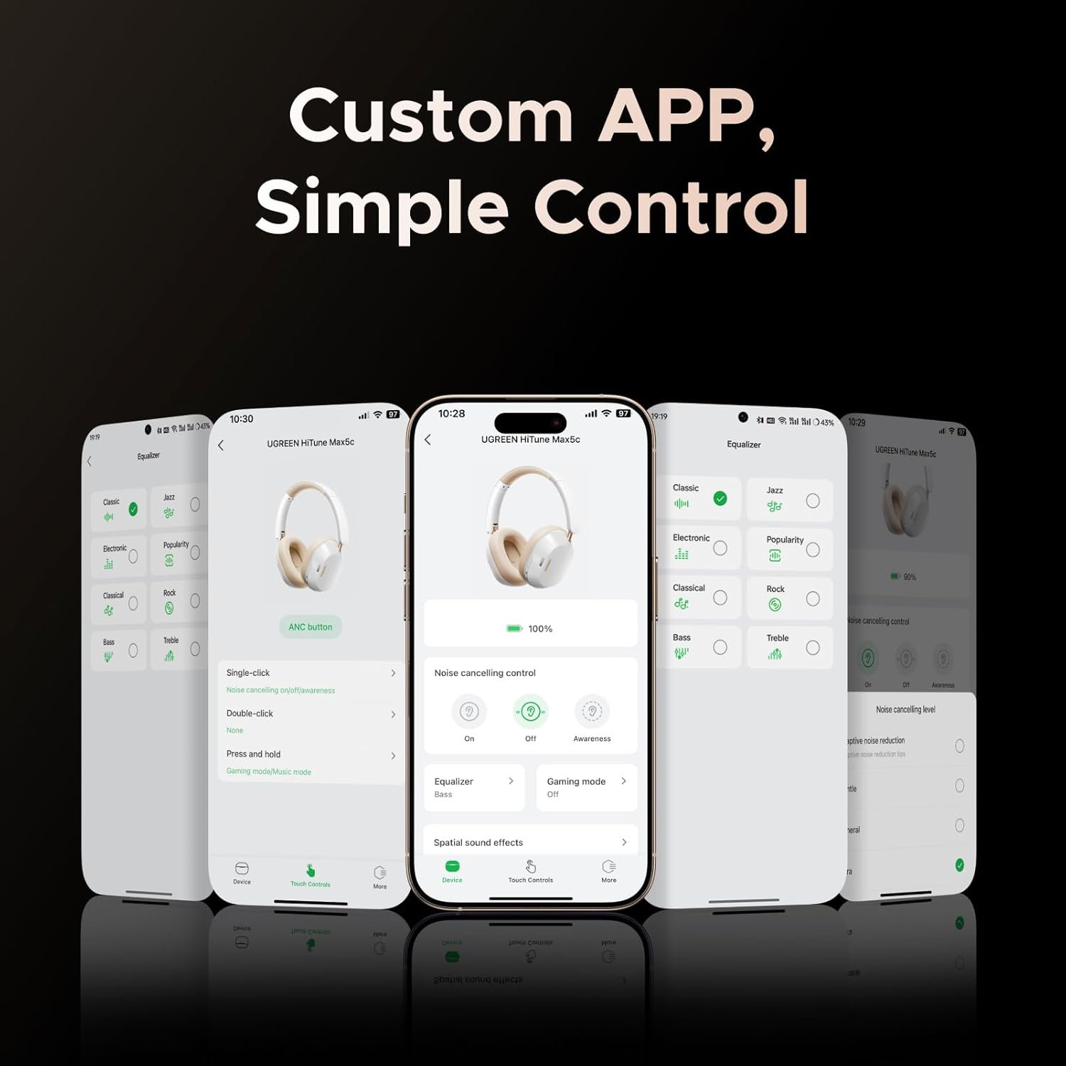 Ugreen HiTune Max5C Hybrid ANC Headphones – immersive sound, 40mm drivers, AI noise reduction, Bluetooth 5.3, 30h battery, comfortable over-ear design. Ugreen HiTune Max5C Hybrid ANC Headphones – immersive sound, 40mm drivers, AI noise reduction, Bluetooth 5.3, 30h battery, comfortable over-ear design.